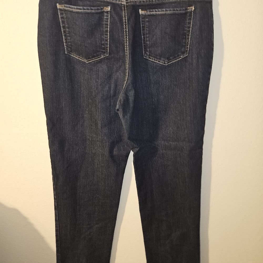 Gloria Vanderbilt Womans Dark Blue Jeans Size 14 - Picture 8 of 12